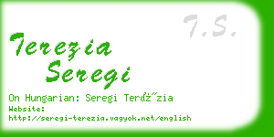 terezia seregi business card